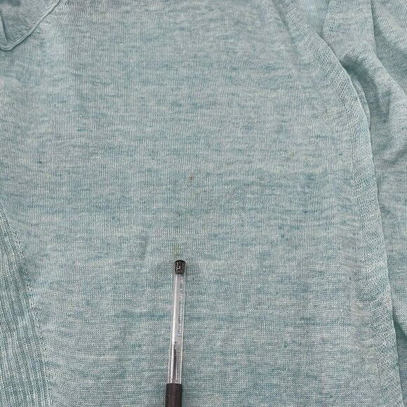 White Warren Linen Cardigan Women Sz S Open Pocket Mint Green Lightweight Tunic - Picture 8 of 10